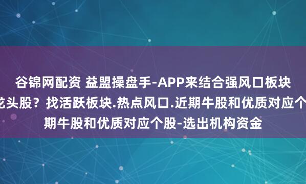 谷锦网配资 益盟操盘手-APP来结合强风口板块找到相对的行业龙头股？找活跃板块.热点风口.近期牛股和优质对应个股-选出机构资金
